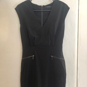 Black & Gold details work dress